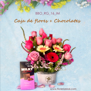 Caja de flores + Chocolate