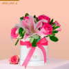 BOX DE ROSAS ROSADAS