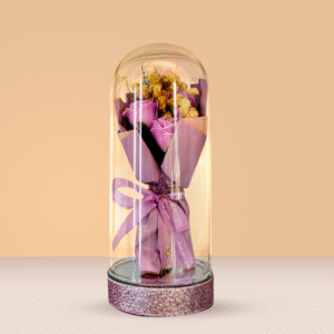 Cápsula de Flores Artificiales de Mesa – Decoración Elegante para Sorprender a Mamá en su Día
