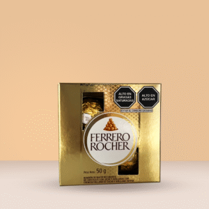 Caja de Chocolates Ferrero Rocher 50g – Toque Dulce y Elegante para Mamá en su Día