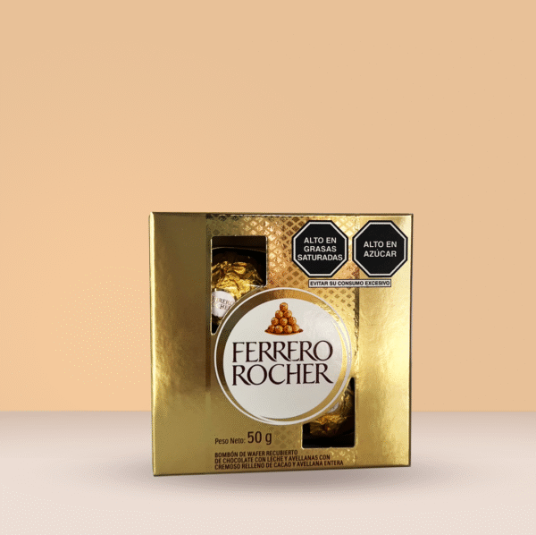 Caja de Chocolates Ferrero Rocher 50g – Toque Dulce y Elegante para Mamá en su Día