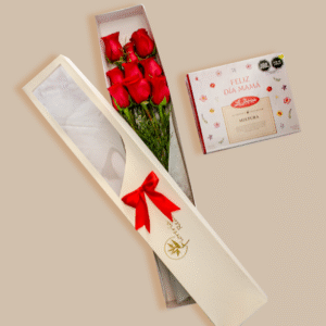 Caja con 9 Rosas y Chocolates – Regalo Premium y Romántico para el Día de la Madre